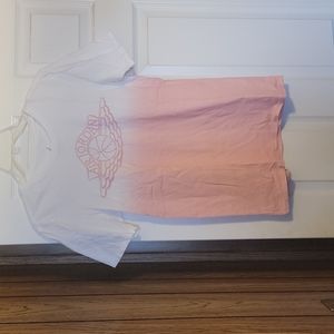 Pink and white air Jordan tshirt
